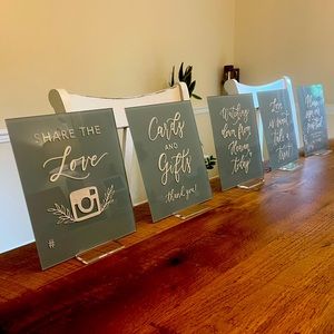 Wedding Signs- acrylic signs